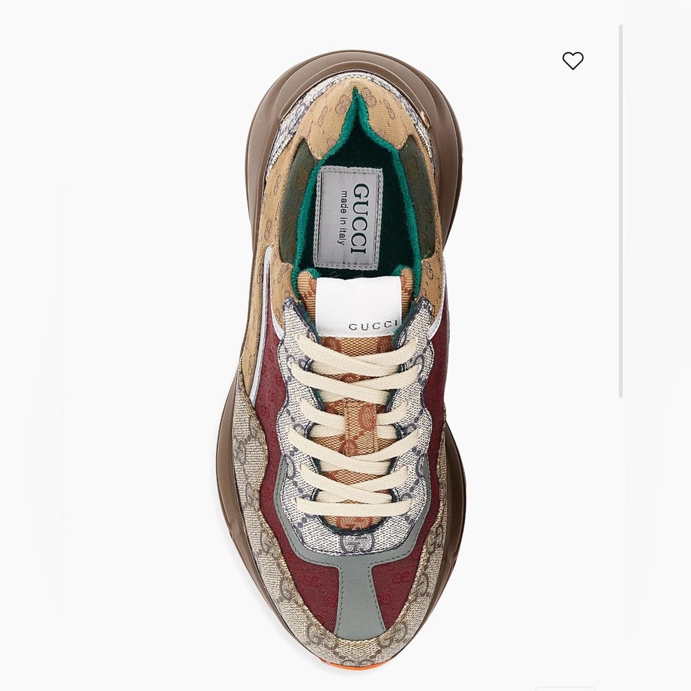 Guchi Rhyton Mixed Media Sneakers Woman's; Size 39 COA - Picture 5 of 7